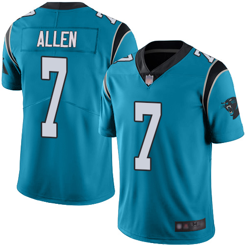 Carolina Panthers Limited Blue Men Kyle Allen Alternate Jersey NFL Football 7 Vapor Untouchable